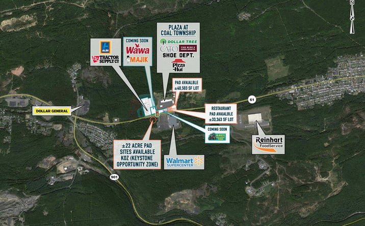 Pictures of Retail property located at Coal Township, Coal Township, PA 17866 for lease - image #1