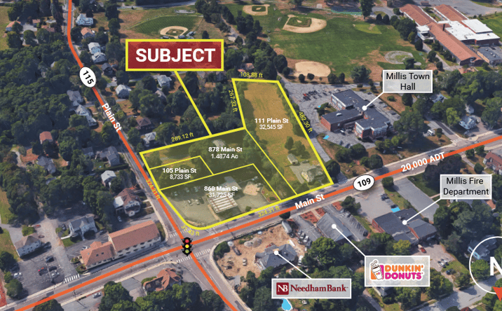 Pictures of Retail, Land property located at 860 Main St, Millis, MA 02054 for lease - image #1