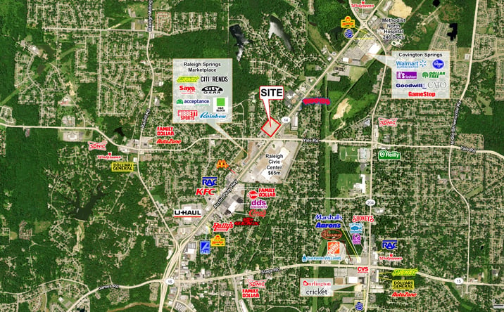 Pictures of Retail, Land property located at 3545 Austin Peay, Memphis, TN 38128 for lease - image #1