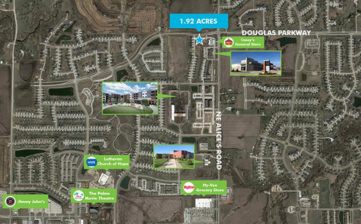 Pictures of Land property located at Douglas Parkway Near Alice's Road, Waukee, IA 50263 for lease - image #1