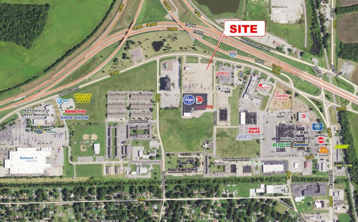 Pictures of Retail property located at West Service Rd, West Memphis, AR 72301 for lease - image #1