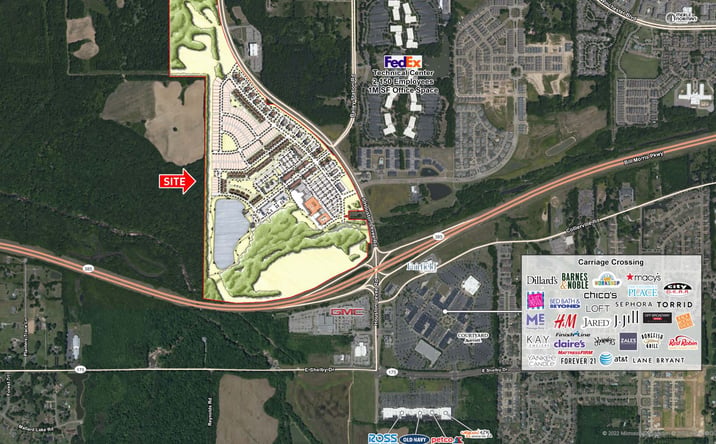 Pictures of Retail, Land property located at NWC Highway 385 & Houston Levee Rd, Collierville, TN 38017 for lease - image #1