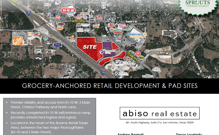Pictures of Retail, Restaurant property located at NEC of IH-10 W & Christus Parkway, Boerne, TX 78006 for lease - image #1