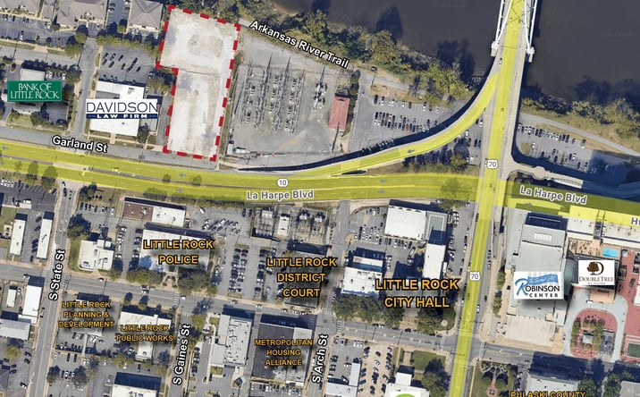 Pictures of Land property located at Gaines St & Garland Ave, Little Rock, AR 72201 for lease - image #1