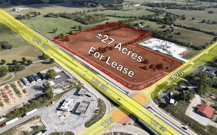 Pictures of Land property located at East US Hwy 60 & 125, Rogersville, MO 65742 for lease - image #1