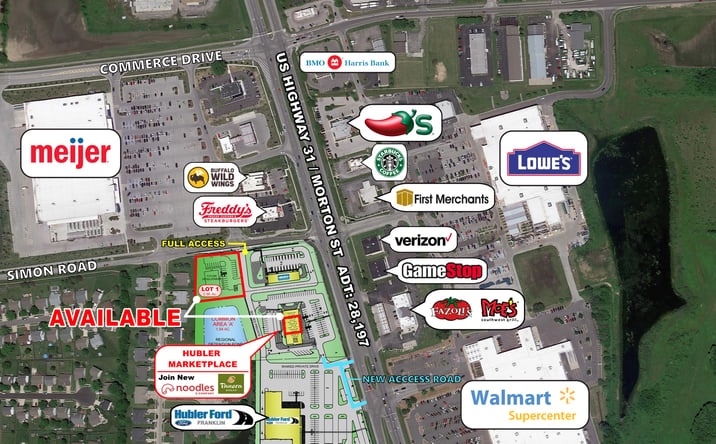 Pictures of Retail, Land property located at 2150 N Morton St, Franklin, IN 46131 for lease - image #1