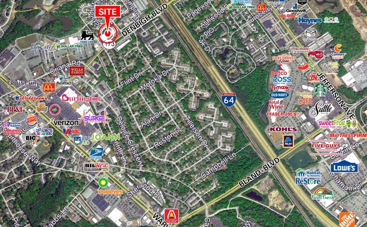 Pictures of Retail property located at 467 Denbigh Boulevard, Newport News, VA 23608 for lease - image #1