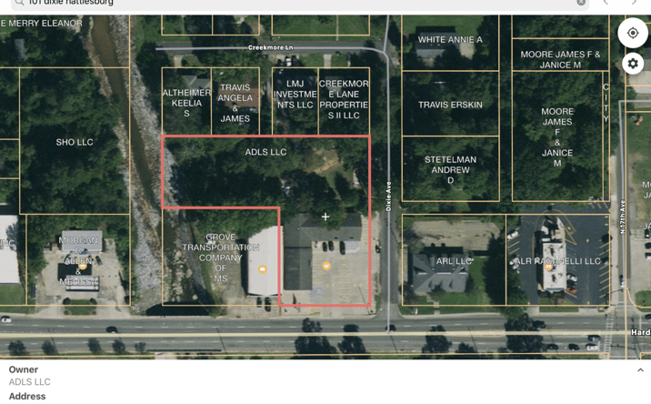 Pictures of Land property located at 1715 Hardy St/Dixie Ave, Hattiesburg, MS 39401 for lease - image #1