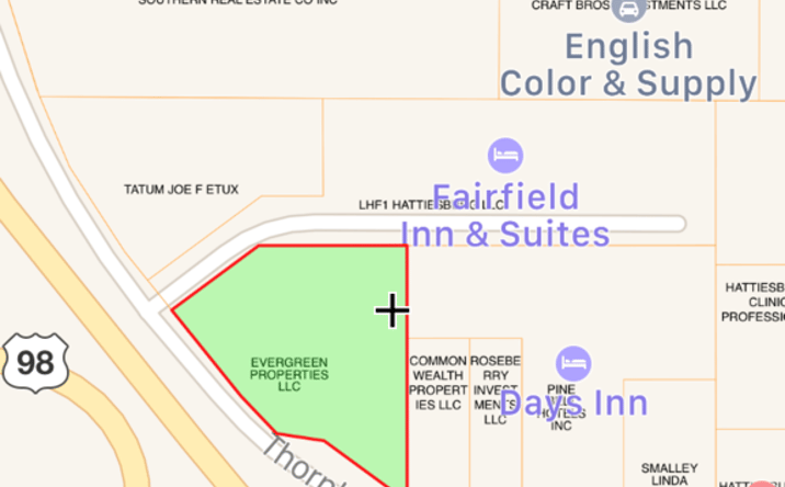 Pictures of Land property located at 235 Thornhill Dr, Hattiesburg, MS 39402 for lease - image #1