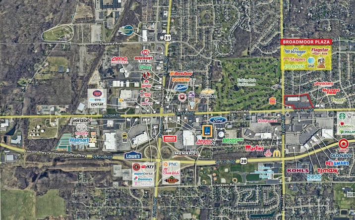 Pictures of Retail property located at 1143 East Ireland Road, South Bend, IN 46614 for lease - image #1
