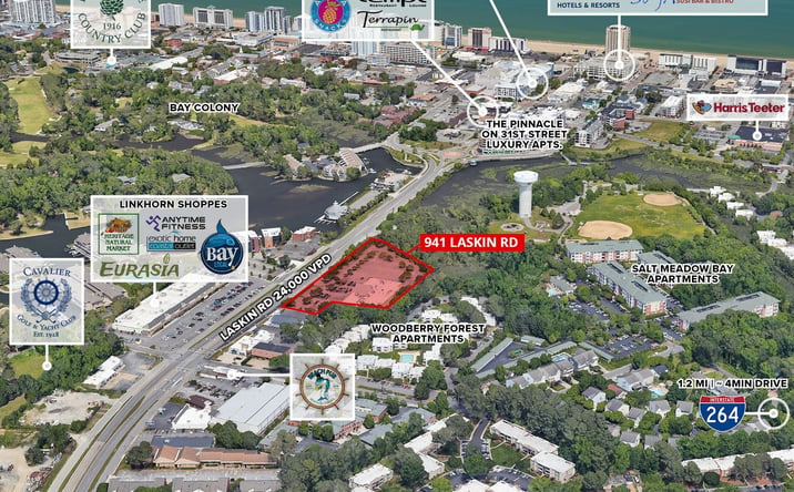 Pictures of Retail, Office, Restaurant property located at 941 Laskin Rd, Virginia Beach, VA 23451 for lease - image #1