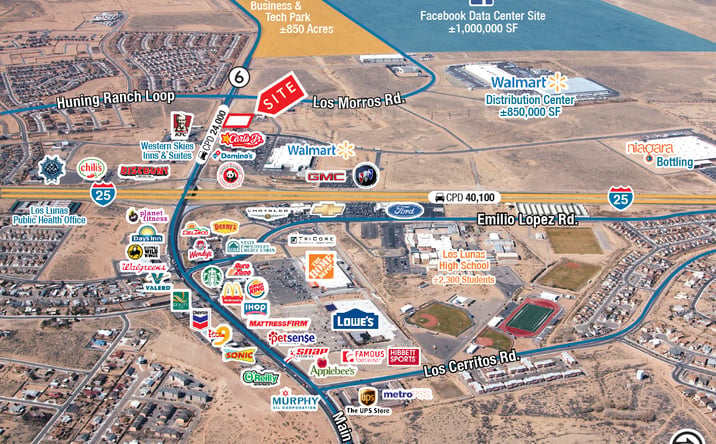 Pictures of Land property located at NWQ I-25 & NM Highway 6, Los Lunas, NM 87031 for lease - image #1