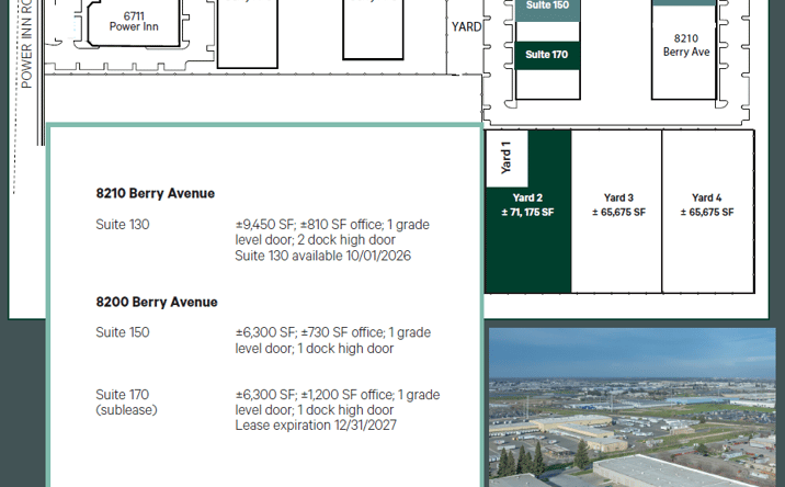 Pictures of Industrial property located at 8220 Berry Ave, Sacramento, CA 95828 for lease - image #1