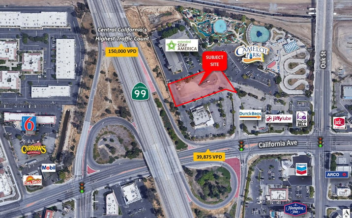Pictures of Land property located at NEC Highway 99 & California Ave, Bakersfield, CA 93304 for lease - image #1