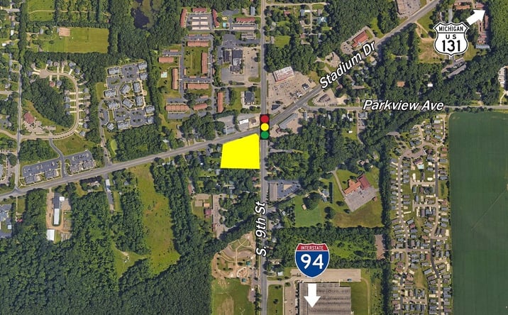 Pictures of Land property located at Stadium Drive & S 9th Street, Kalamazoo, MI 49009 for lease - image #1