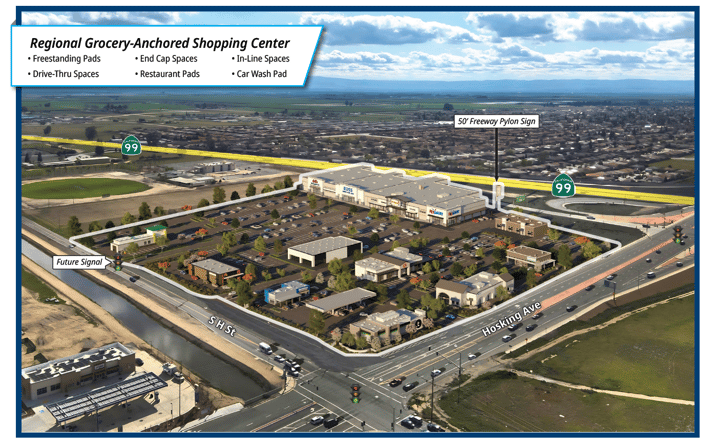 Pictures of Retail, Restaurant property located at The Crossings at Hosking, Bakersfield, CA 93307 for lease - image #1