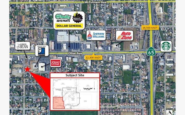 Pictures of Land property located at SEC Olive Ave & S Lotas St, Porterville, CA 93257 for lease - image #1