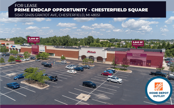 Pictures of Retail property located at 51347-51405 Gratiot Ave, Chesterfield, MI 48051 for lease - image #1