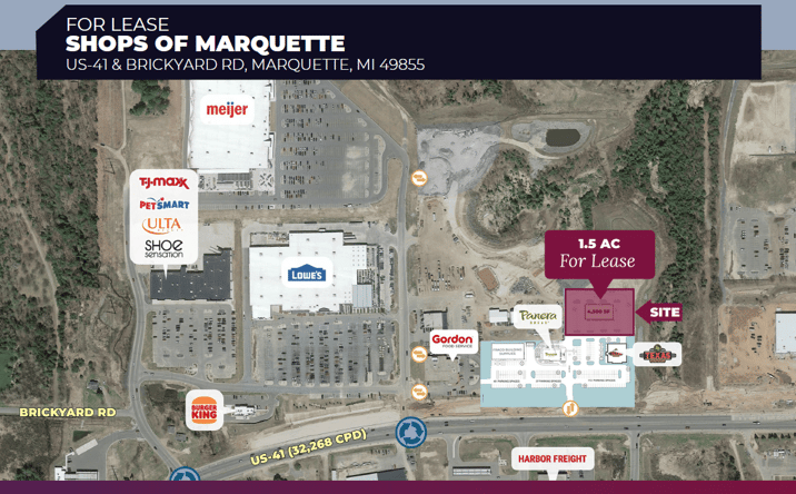 Pictures of Land property located at US-41 & Brickyard Rd, Marquette, MI 49855 for lease - image #1