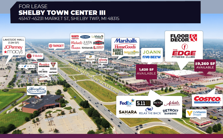 Pictures of Retail, Industrial property located at 45147 - 45231 Market St, Shelby Twp, MI 48315 for lease - image #1