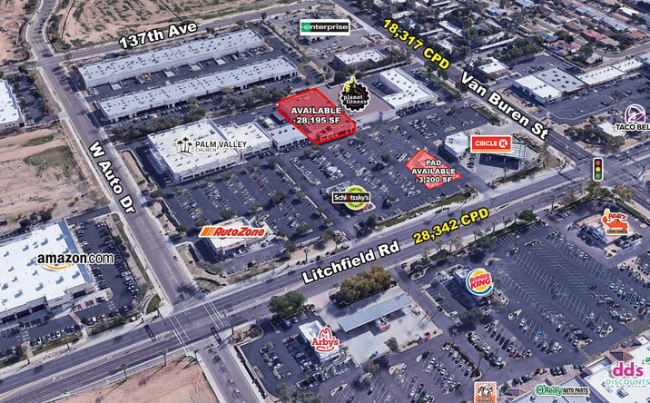 Pictures of Retail property located at Northeast Corner of Van Buren St & Litchfield Rd, Goodyear, AZ 60605 for lease - image #1