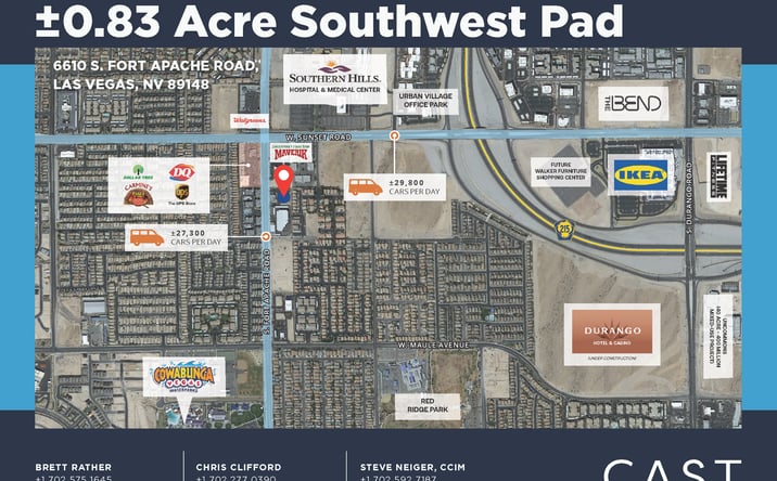 Pictures of Land, Retail, Restaurant property located at 6610 S Fort Apache Rd, Las Vegas, NV 89148 for lease - image #1