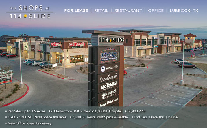 Pictures of Retail, Office property located at 11401 Slide Rd (114th & Slide Rd), Lubbock, TX 79416 for lease - image #1