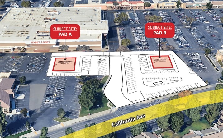 Pictures of Retail, Land property located at California Avenue & Mervyns Dr, Bakersfield, CA 93309 for lease - image #1
