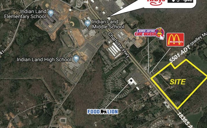 Pictures of Retail, Land property located at 8004 Shelley Mullis Rd, Fort Mill, SC 29707 for lease - image #1