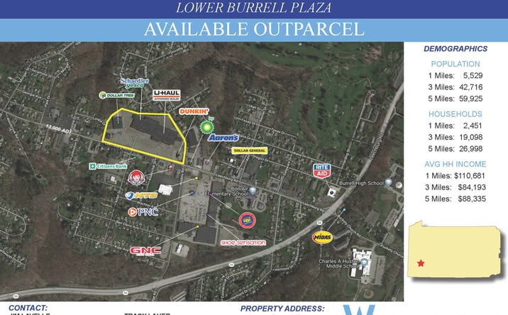 Pictures of Retail property located at 50 Burrell Plz, Lower Burrell, PA 15068 for lease - image #1