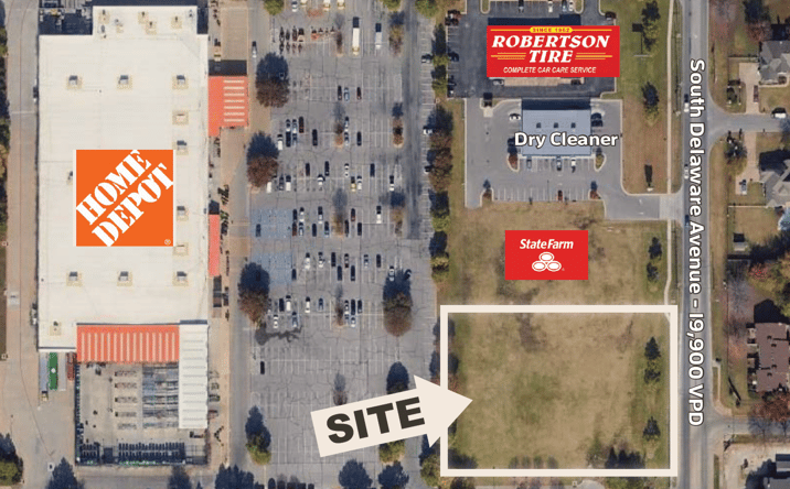 Pictures of Land property located at East 91st Street and South Delaware Avenue, Tulsa, OK 74137 for lease - image #1