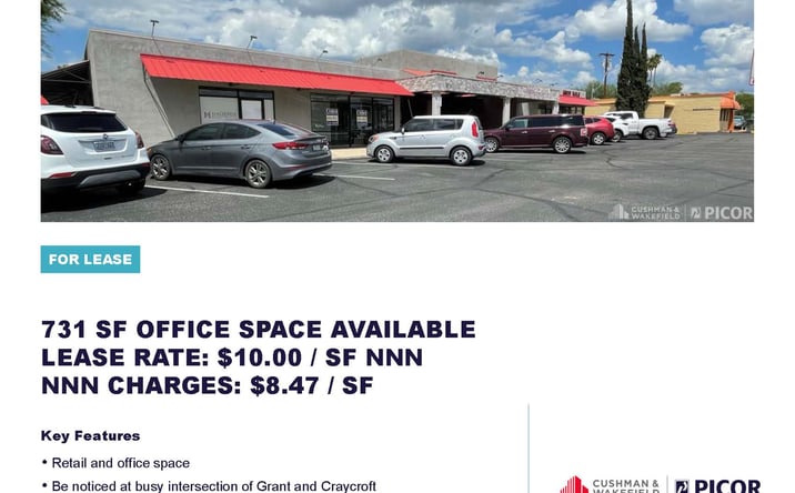 Pictures of Office, Retail property located at 5541-5547 E. Grant Road, Tucson, AZ 85712 for lease - image #1
