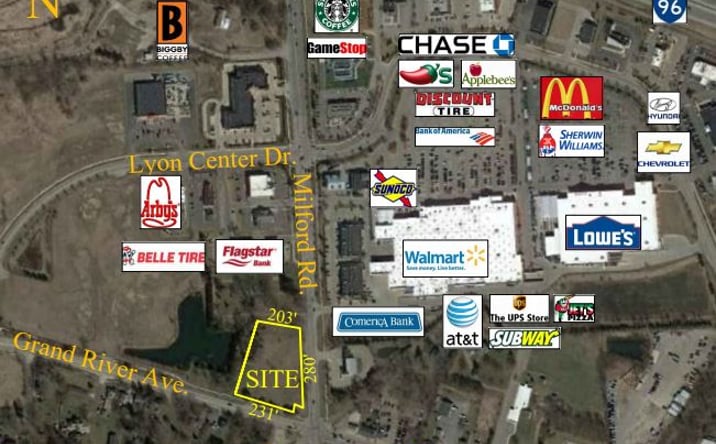 Pictures of Land property located at 57036 Grand River Ave, New Hudson, MI 48165 for lease - image #1