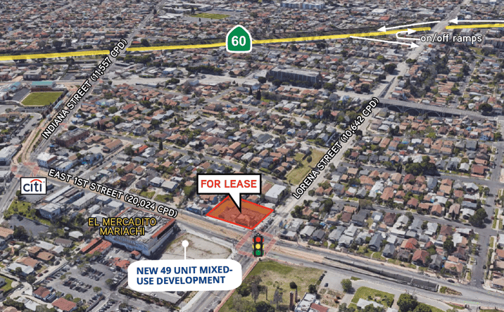 Pictures of Retail, Restaurant property located at 3400 1st St, Los Angeles, CA 90063 for lease - image #1