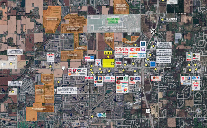 Pictures of Retail property located at 300 N East St, Westfield, IN 46074 for lease - image #1