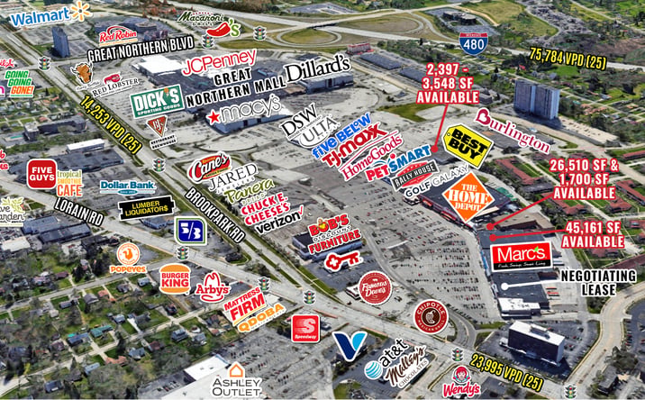 Pictures of Retail property located at Great Northern Shop Center, North Olmsted, OH 44070 for lease - image #1