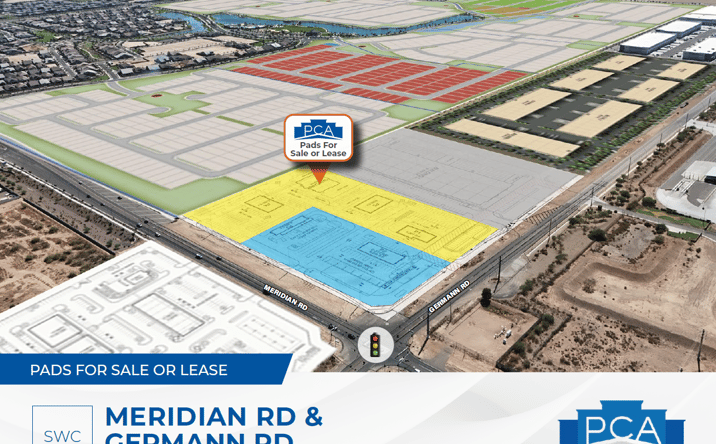 Pictures of Retail, Land property located at Meridian Rd & Germann Rd, Queen Creek, AZ 85140 for lease - image #1