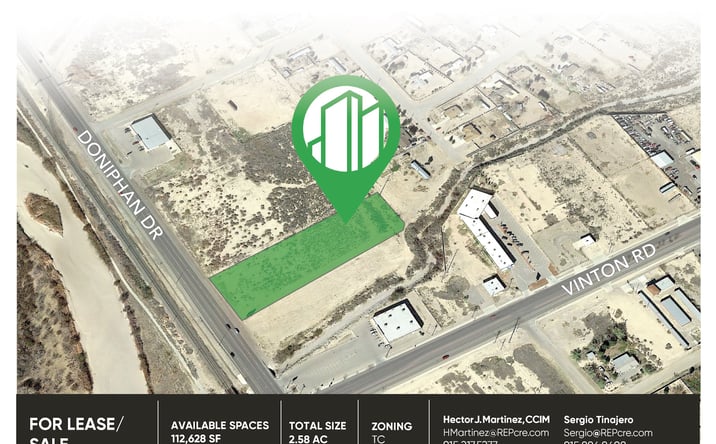 Pictures of Land property located at 8030 Doniphan Dr, Vinton, TX 79821 for lease - image #1