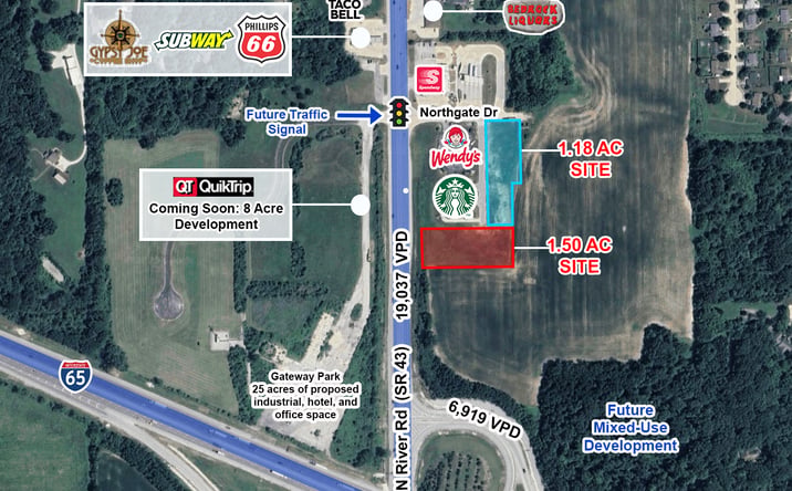 Pictures of Land property located at NEC of Interstate 65 & River Rd (SR 43), West Lafayette, IN 47906 for lease - image #1