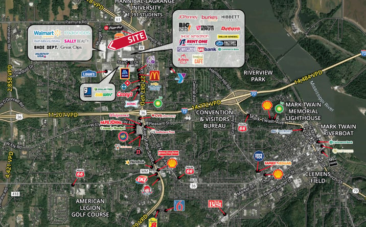 Pictures of Retail, Land property located at 3650 Stardust Dr, Hannibal, MO 63401 for lease - image #1