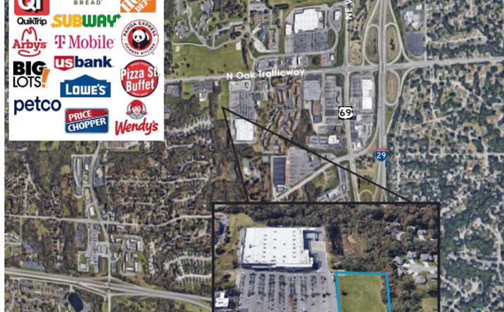 Pictures of Retail, Office property located at 5110-5150 N Oak Trafficway, Kansas City, MO 64118 for lease - image #1