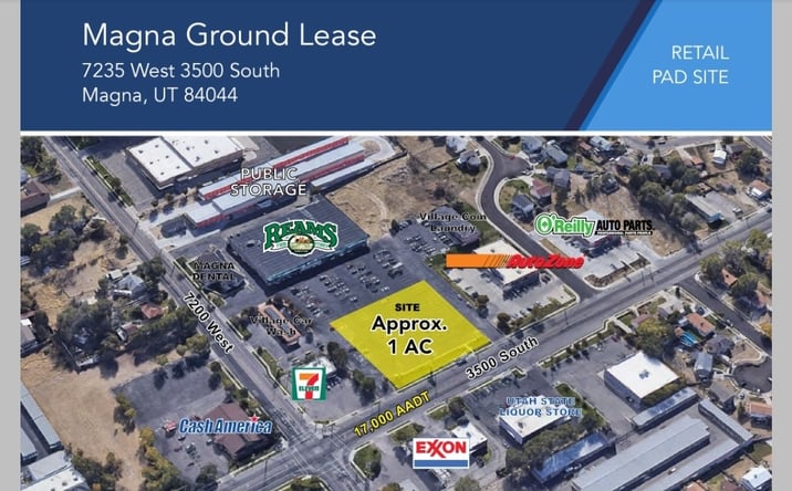 Pictures of Land, Retail property located at 7235 W 3500 S, Magna, UT 84044 for lease - image #1