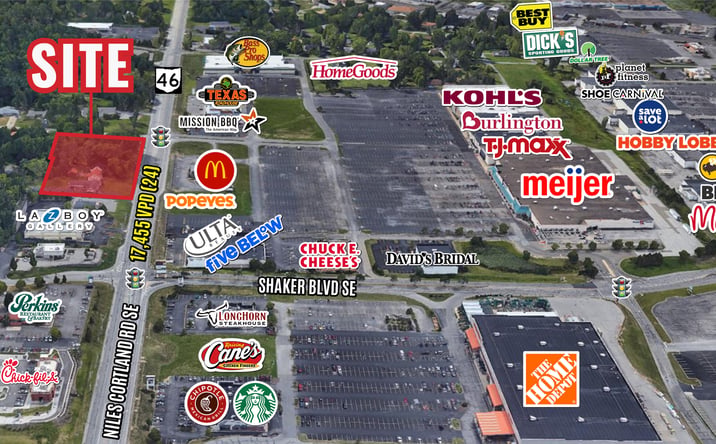Pictures of Land, Retail property located at 2121 Niles Cortland Rd SE, Warren, OH 44484 for lease - image #1