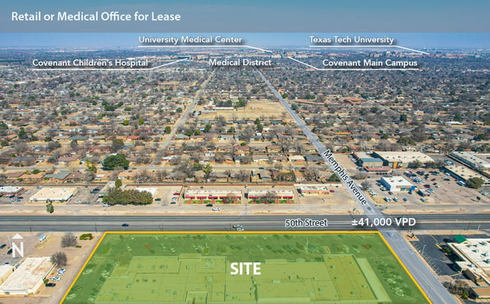 Pictures of Retail, Office property located at 3801 50th St, Lubbock, TX 79413 for lease - image #1