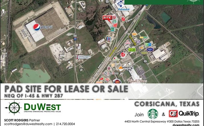Pictures of Retail, Land property located at NEQ of I-45 & Hwy 287, Corsicana, TX 75110 for lease - image #1