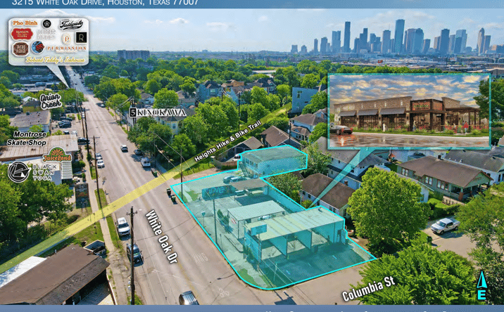 Pictures of Retail, Restaurant property located at 3215 White Oak Dr, Houston, TX 77007 for lease - image #1