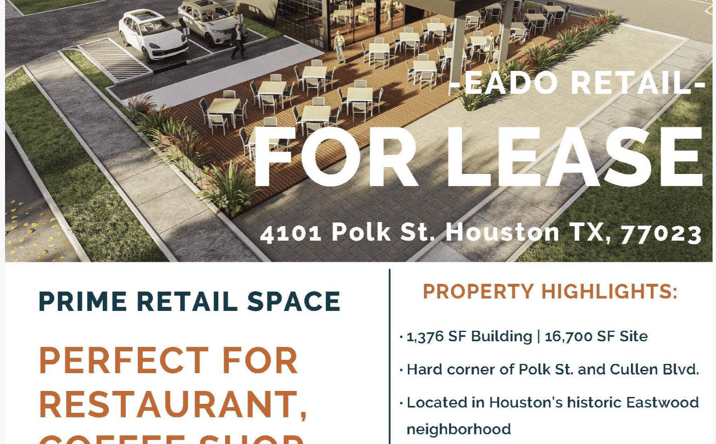 Pictures of Retail, Restaurant property located at 4101 Polk St, Houston, TX 77023 for lease - image #1