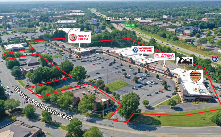 Pictures of Retail property located at 694 Hanes Mall Boulevard, Winston-Salem, NC 27103 for lease - image #1