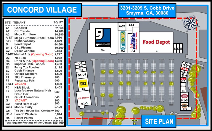 Pictures of Retail property located at 3201 S Cobb Dr SE, Smyrna, GA 30080 for lease - image #1