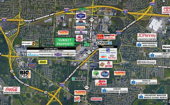 Pictures of Retail property located at 2561-2599 S. Hamilton Road, Columbus, OH 43232 for lease - image #1